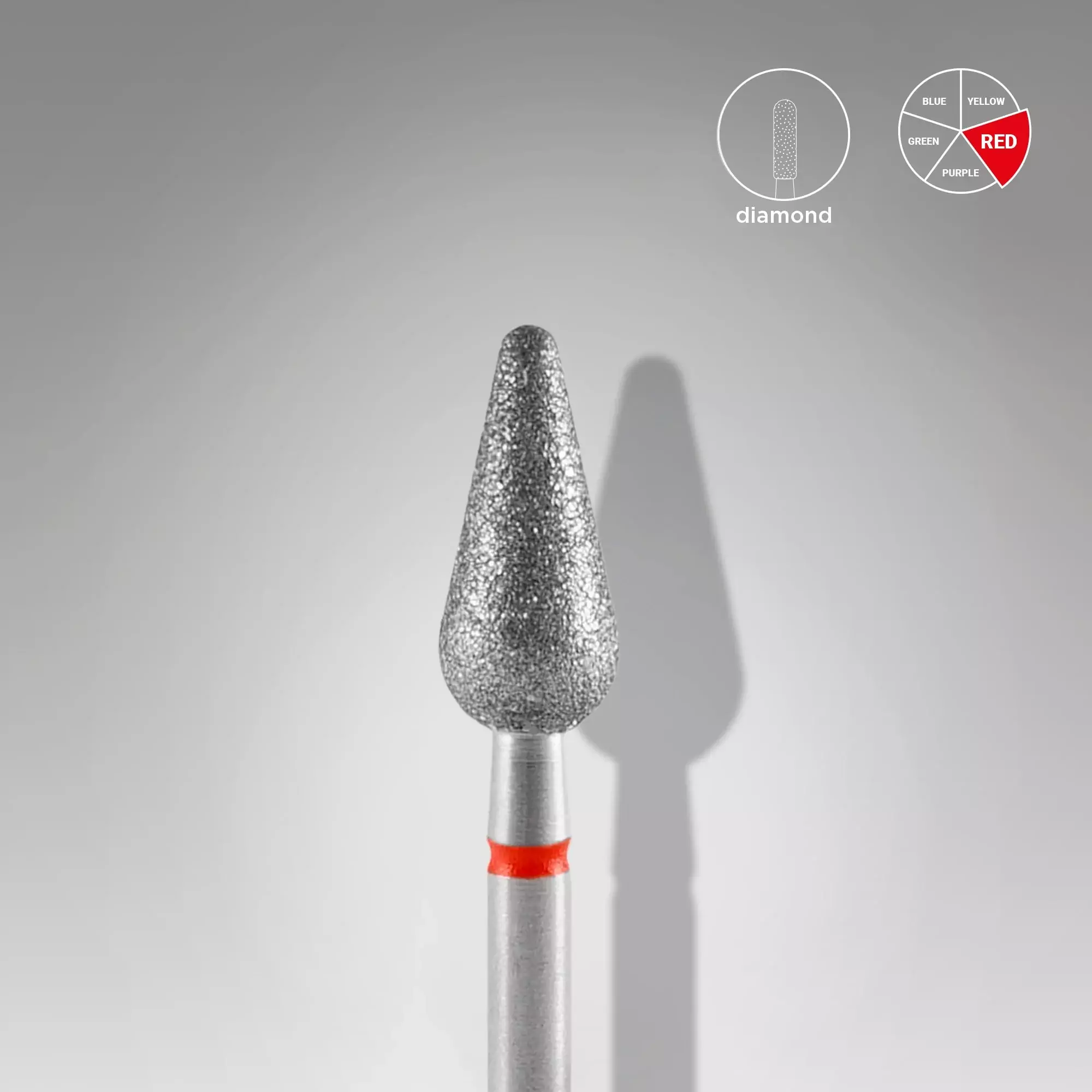 Frez diamentowy Staleks gruszka zaokrąglona FA101R050/12
