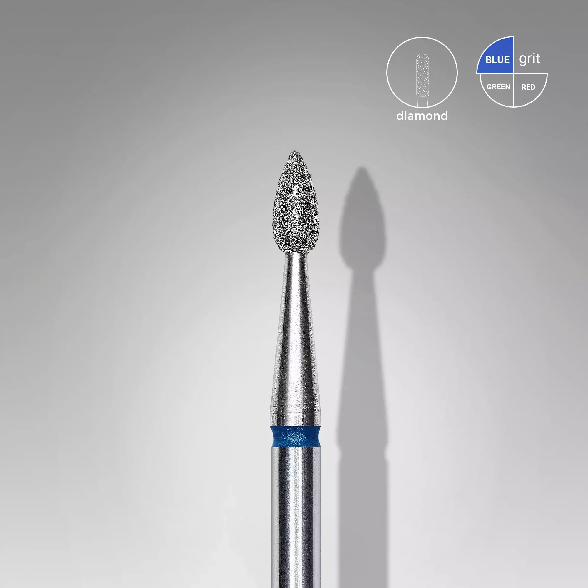Frez diamentowy oliwka niebieska 2,3mm FA40B023/5K