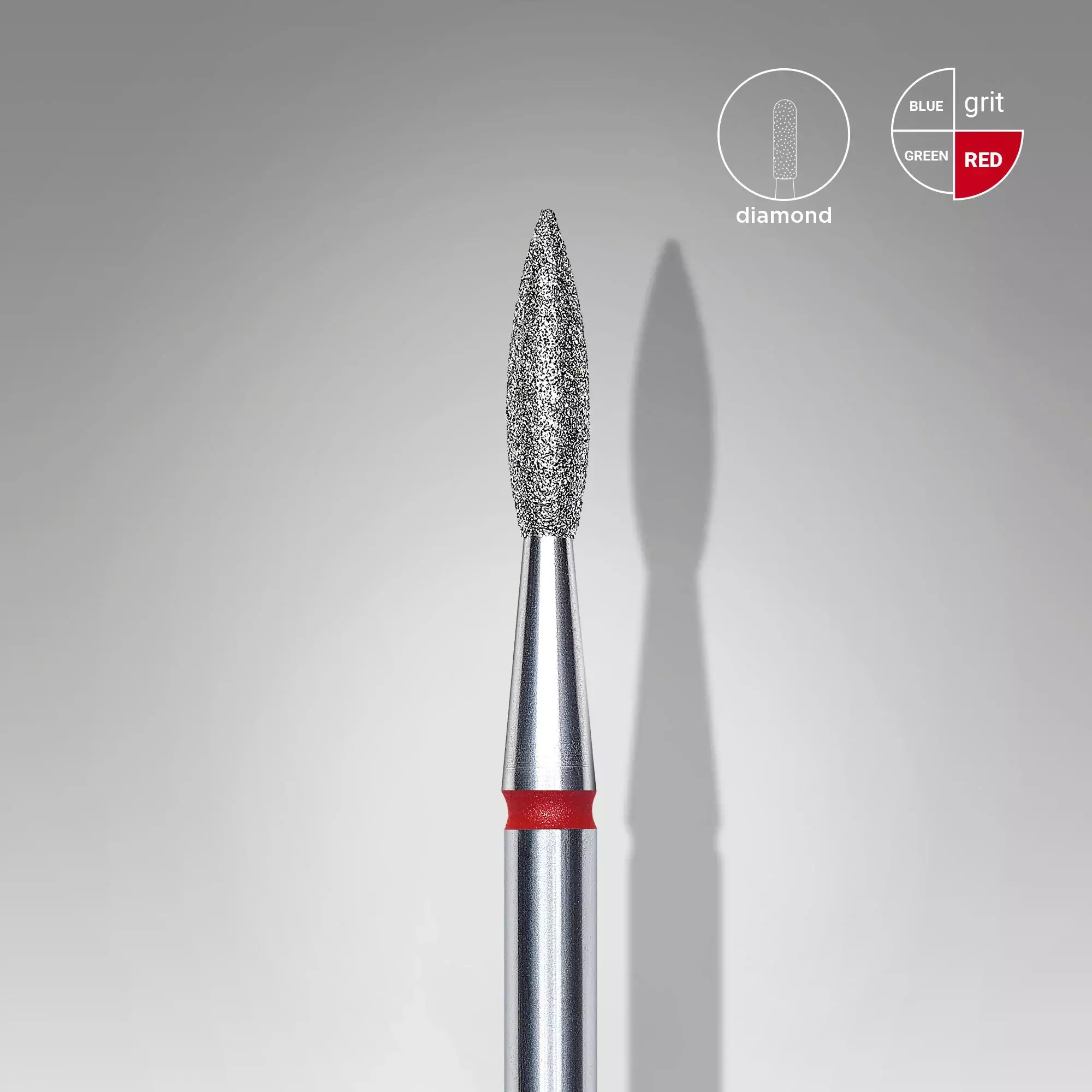 Frez diamentowy płomyk FA11R021/8,  2,1mm/8mm