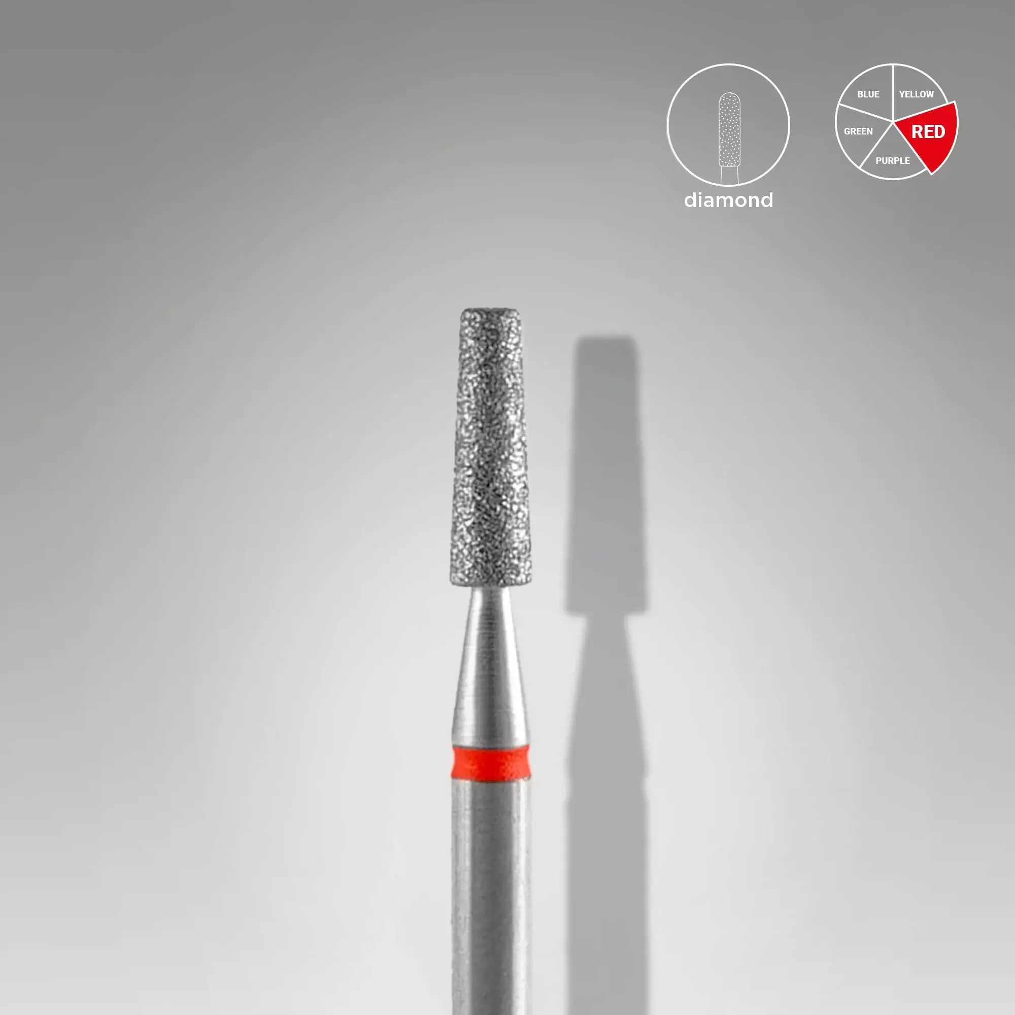 Frez diamentowy stożek ścięty czerwony FA70R025/8