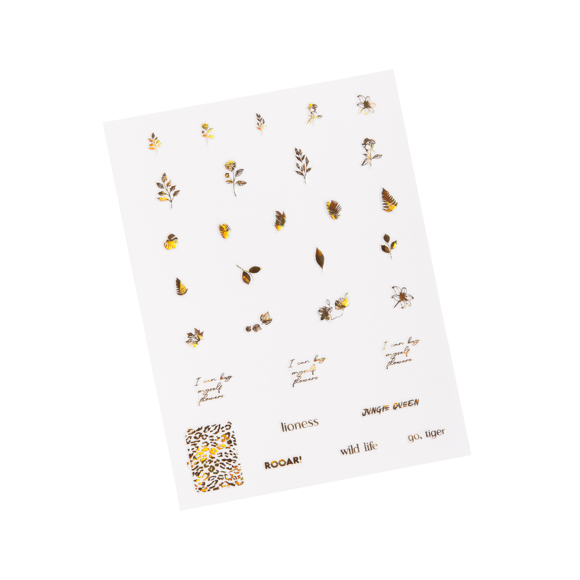 Naklejki Botanical Gold Holographic